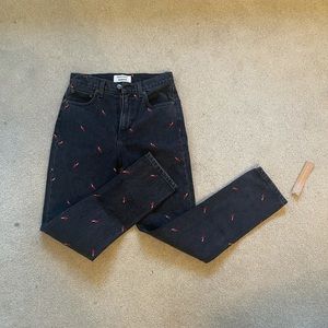 Reformation Jeans Julia High Cigarette Jeans in Hearts